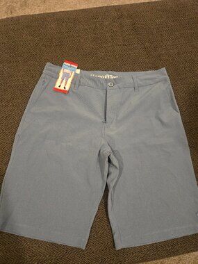 Hang Ten Hybrid Walking Shorts Sz 34 blue check